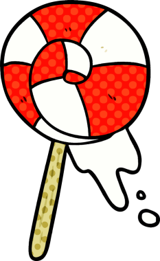 bir insan tarafından çizilmiş geleneksel lolipop çizgi filmi