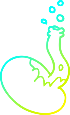 Bir insan tarafından çizilen kimyasal reaksiyonun soğuk gradyan çizimi.