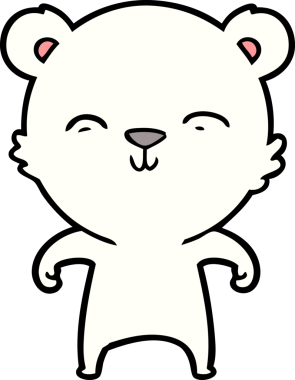 Bir insan tarafından çizilmiş kutup ayısı karikatürü