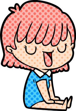 Bir insan tarafından çizilmiş karikatür kadın.