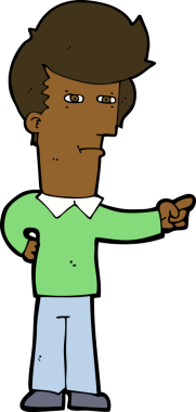 Bir insan tarafından çizilmiş çizgi filmci.