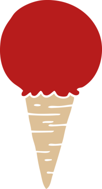 Bir insan tarafından çizilmiş karalama dondurma külahı.