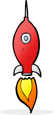 bir insan tarafından çizilmiş uzay roketi