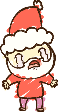 Ağlayan Noel Baba Tebeşiri Bir insan tarafından çizilmiş