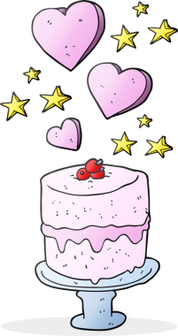 Bir insan tarafından çizilmiş serbest çizim pasta.