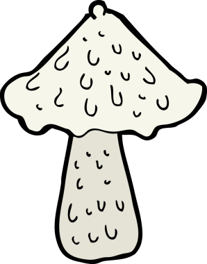 bir insan tarafından çizilmiş mantar mantarı