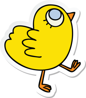 Bir insan tarafından çizilmiş tuhaf bir el çıkartması.