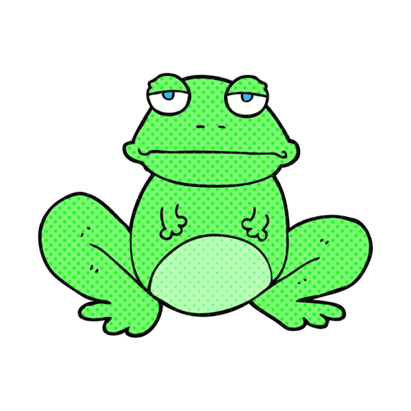 Bir insan tarafından çizilmiş serbest çizim kurbağa.