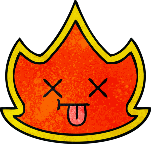 Bir insan tarafından çizilmiş bir ateşin retro grunge dokusu.
