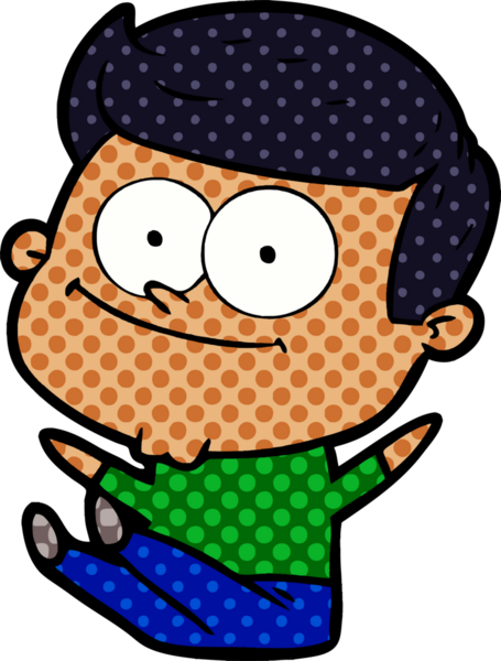 Bir insan tarafından çizilmiş mutlu bir adam.