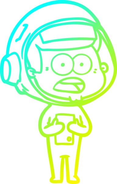 Bir insan tarafından çizilen soğuk gradyan çizgi çizimi bir astronotu şaşırttı.