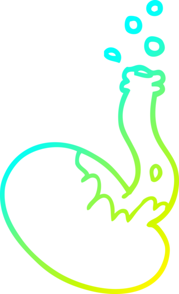 Bir insan tarafından çizilen kimyasal reaksiyonun soğuk gradyan çizimi.