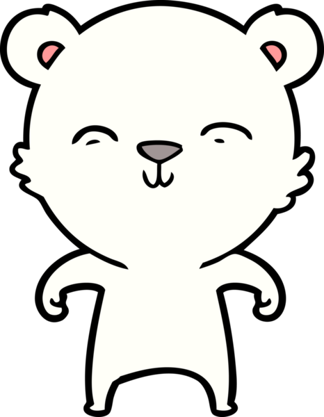 Bir insan tarafından çizilmiş kutup ayısı karikatürü