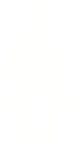 Bir insan tarafından çizilen Noel Uzaylı Tebeşiri