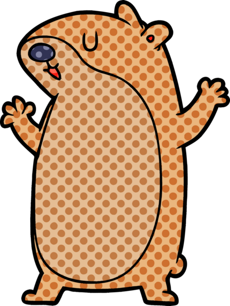 bir insan tarafından çizilmiş gerbil çizgi filmi