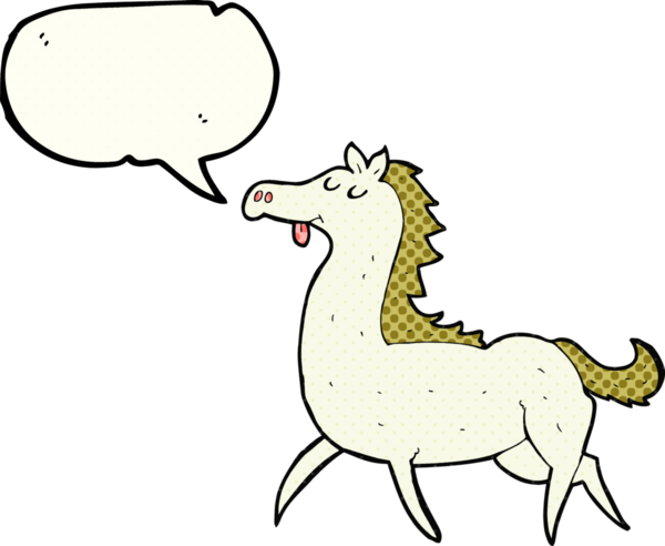 Bir insan tarafından çizilmiş serbest çizilmiş çizgi roman konuşma balonu çizgi filmi atı.