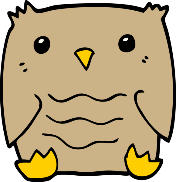 Bir insan tarafından çizilmiş karalama baykuşu.