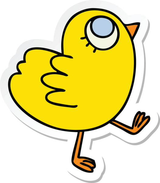 Bir insan tarafından çizilmiş tuhaf bir el çıkartması.