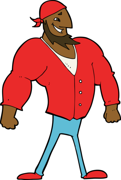 Bir insan tarafından çizilmiş karikatürcü denizci.