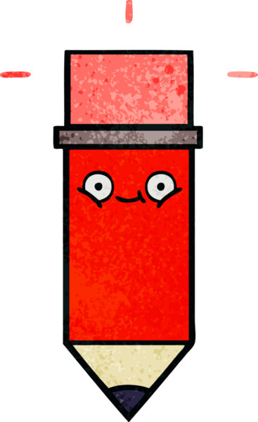 Bir insan tarafından çizilmiş bir kalemin retro grunge doku karikatürü