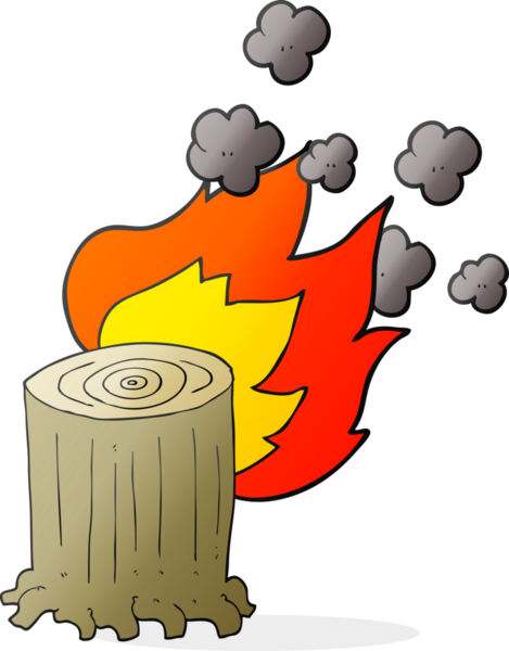 Bir insan tarafından çizilmiş serbest çizim ağaç kütüğü.