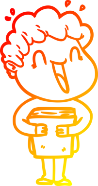 Bir insan tarafından çizilmiş mutlu bir adamın çizgi çizimi.