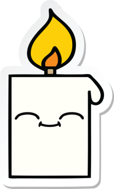 Bir insan tarafından çizilmiş şirin bir çizgi filmin çıkartması.