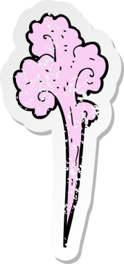 Bir insan tarafından çizilmiş rüzgarın karikatür rüzgarının gerilmiş yapıştırması.