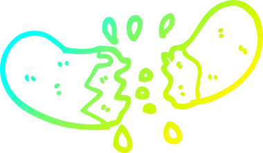 Bir insan tarafından çizilmiş soğuk gradyan çizgisi.