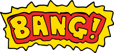 Bir insan tarafından çizilmiş karalama kelime bang