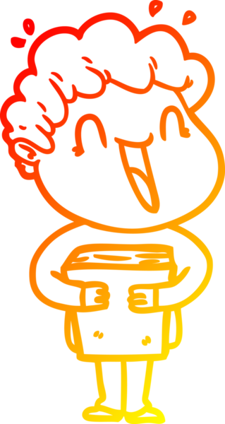 Bir insan tarafından çizilmiş mutlu bir adamın çizgi çizimi.