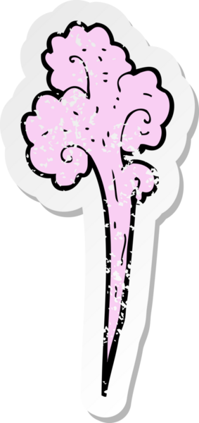 Bir insan tarafından çizilmiş rüzgarın karikatür rüzgarının gerilmiş yapıştırması.