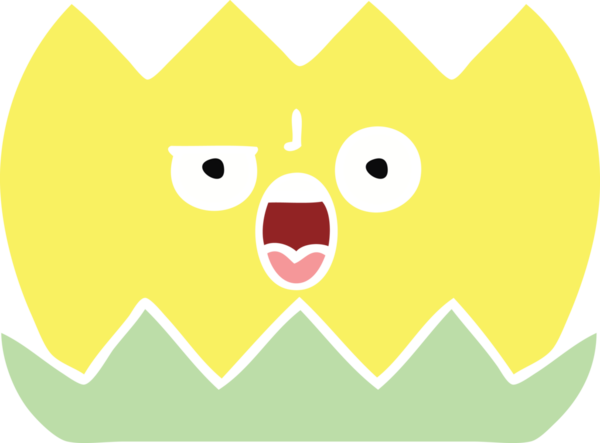 Bir insan tarafından çizilmiş bir nilüfer çiçeğinin düz renkli retro karikatürü