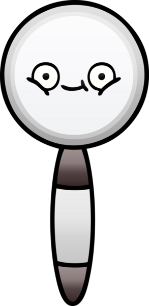 Bir insan tarafından çizilmiş bir büyüteçin gölgelenmiş karikatürü