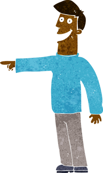 Bir insan tarafından çizilmiş çizgi filmdeki adam.