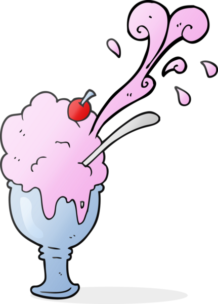 Bir insan tarafından çizilmiş karikatür dondurması.