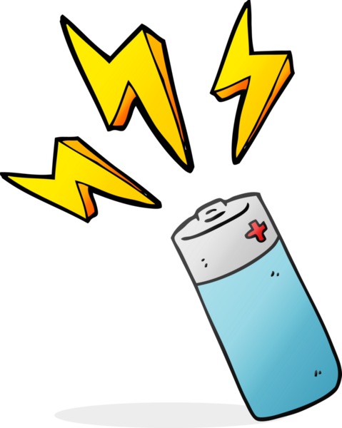 Bir insan tarafından çizilmiş karikatür bataryası.