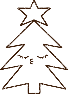 Bir insan tarafından çizilmiş Noel Ağacı Kömürü