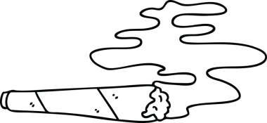 Bir insan tarafından çizilmiş garip çizgi film yanan eklem