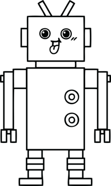 Bir insan tarafından çizilmiş robot çizimi