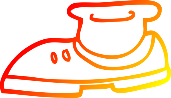 Bir insan tarafından çizilmiş bir ayakkabı ve çorabın sıcak çizgi çizimi