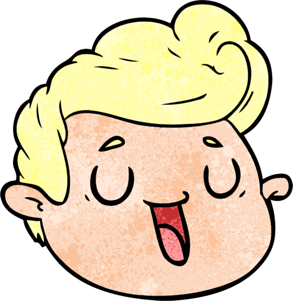 Bir insan tarafından çizilmiş erkek yüzü.