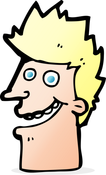 Bir insan tarafından çizilmiş mutlu adam yüzü.