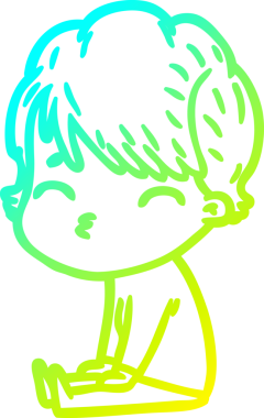 Bir insan tarafından çizilmiş bir karikatür kadın çizimi