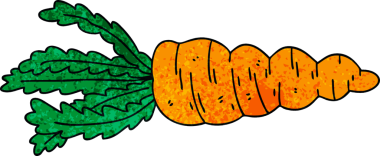 Bir insan tarafından çizilmiş tuhaf bir havuç.