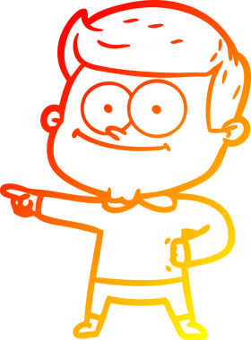 Bir insan tarafından çizilmiş mutlu bir adamın çizgi çizimi.