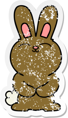 Bir insan tarafından çizilmiş garip bir el çiziminin sıkıntılı çıkartması.