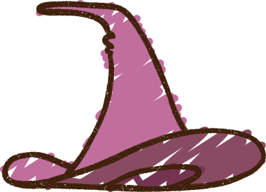 Bir insan tarafından çizilen Cadı Şapkası Tebeşiri