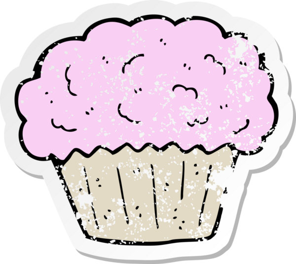 Bir insan tarafından çizilmiş bir karikatür kekinin gerilimli yapıştırması.