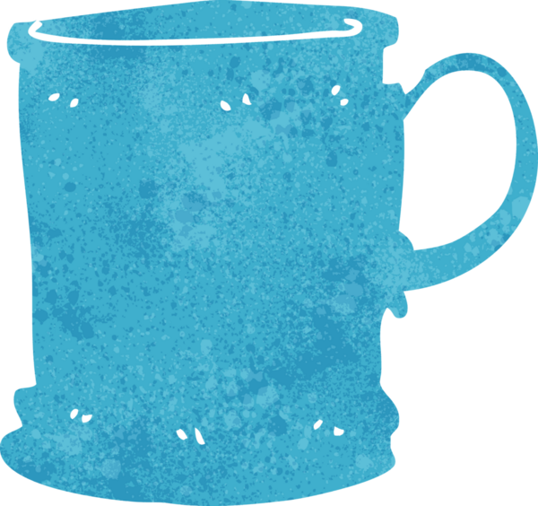 Bir insan tarafından çizilmiş karikatür kupası.